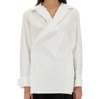 Givenchy - Wrap-Around Shirt With Deep V-Neckline - Größe 36 - weiß Givenchy - Wrap-Around Shirt With Deep V-Neckline - Größe 36 - weiß