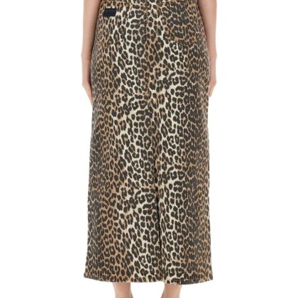 GANNI - Skirt With Maxi Slit - Größe 34 - braun – Bild 3