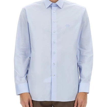 Etro - Pegasus Logo Shirt - Größe 40 - blau Etro - Pegasus Logo Shirt - Größe 40 - blau