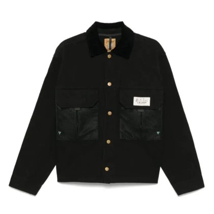 BRAIN DEAD - Boxy Cropped Jacket With Textured Details - Größe XL - schwarz BRAIN DEAD - Boxy Cropped Jacket With Textured Details - Größe XL - schwarz
