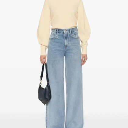 Isabel Marant - Lemony Wide-Leg Denim Jeans - Größe 38 - grau – Bild 4