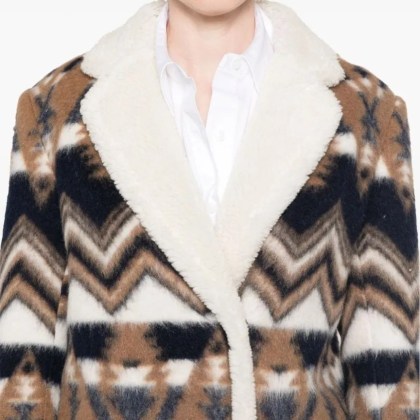 AVA ADORE - Multicolor Coat With Logo - Größe 44 - bunt – Bild 4