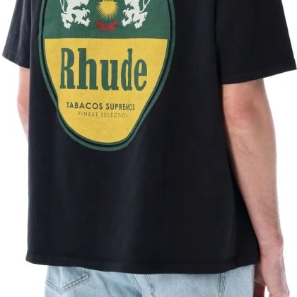 Rhude - Tabaco Tee Vintage Black - Größe S - schwarz – Bild 4