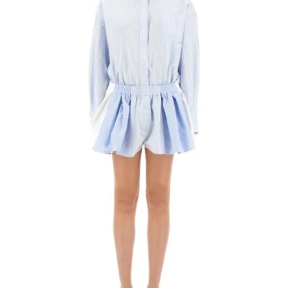 Alexander Wang - Short Striped Overalls - Größe S - blau Alexander Wang - Short Striped Overalls - Größe S - blau