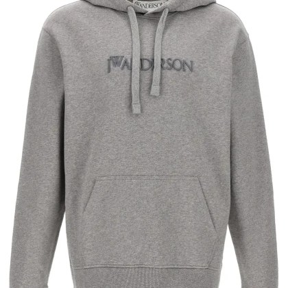 J.W.Anderson - Hoodie With Embroidery - Größe M - grau J.W.Anderson - Hoodie With Embroidery - Größe M - grau
