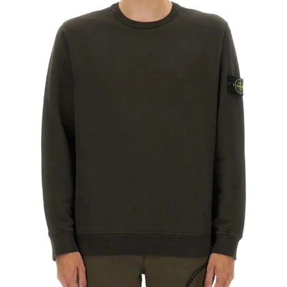 Stone Island - Organic Cotton Sweatshirt With Minimalist Design - Größe L - grau Stone Island - Organic Cotton Sweatshirt With Minimalist Design - Größe L - grau