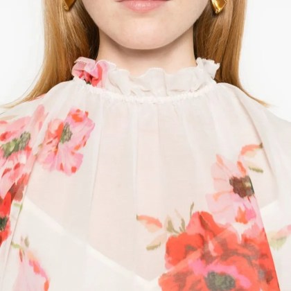 Zimmermann - Lightburst Billow Shirt - Größe 2 - weiß