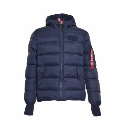 Alpha Industries - Short Blue Puffer Jacket - Größe S - blau Alpha Industries - Short Blue Puffer Jacket - Größe S - blau