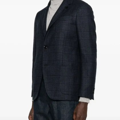 Lardini - Dark Checkered Men's Blazer - Größe 50 - bunt – Bild 4