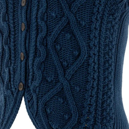 Filson - Jacquard-Knitted Vest With Floral Pattern - Größe S - blau