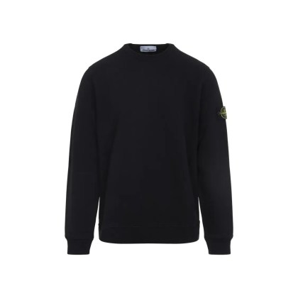 Stone Island - Cotton Black Sweatshirt - Größe M - schwarz Stone Island - Cotton Black Sweatshirt - Größe M - schwarz