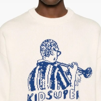 Kidsuper - Sweater With Embroidery - Größe XL - beige – Bild 4