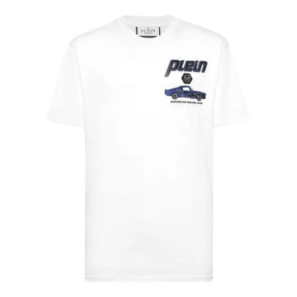 Philipp Plein - T-Shirt Racing - Größe 3XL - weiß Philipp Plein - T-Shirt Racing - Größe 3XL - weiß