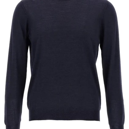 Barba - Wool And Silk Blend Crew-Neck Sweater - Größe 52 - schwarz Barba - Wool And Silk Blend Crew-Neck Sweater - Größe 52 - schwarz