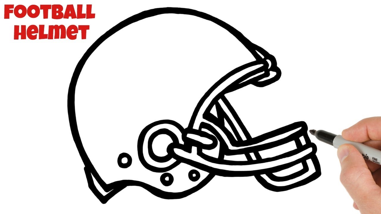 Football Helmet Drawing Football Helmet Drawing