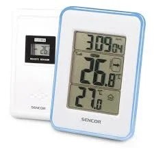 Blue Wireless Thermometer time 12/24 Hour Selectable indoor Temperatur Blue Wireless Thermometer time 12/24 Hour Selectable indoor Temperatur