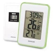 Green Wireless Thermometer time 12/24 Hour Selectable indoor Temperatu