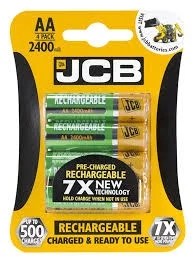 Jcb Aa  2400mah Rechargeable Batteries Pk-4