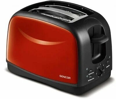 Red Toaster 2 Slice Stainless Steel