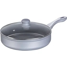 Pan W/lid 28 Sil/blck Cast Pan W/lid 28 Sil/blck Cast