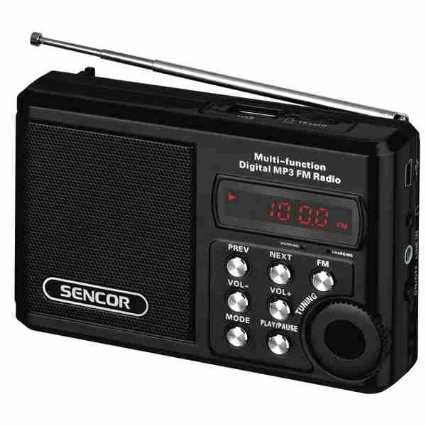 BLACK DIGITAL RADIO WITH USB / MP3 SENCOR