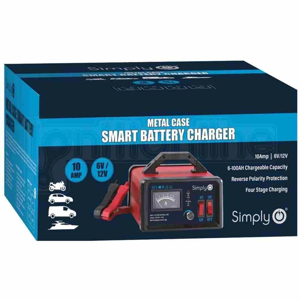 6/12v 10amp Metal Cased Battery Ch 6/12v 10amp Metal Cased Battery Ch