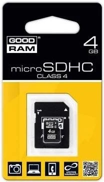 Microsdhc 4 Gigabytes Cl4 + Adapter Goodram Microsdhc 4 Gigabytes Cl4 + Adapter Goodram