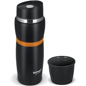 Lamart Black Stainlees Steel 480ml Thermos With Cup Lamart Black Stainlees Steel 480ml Thermos With Cup