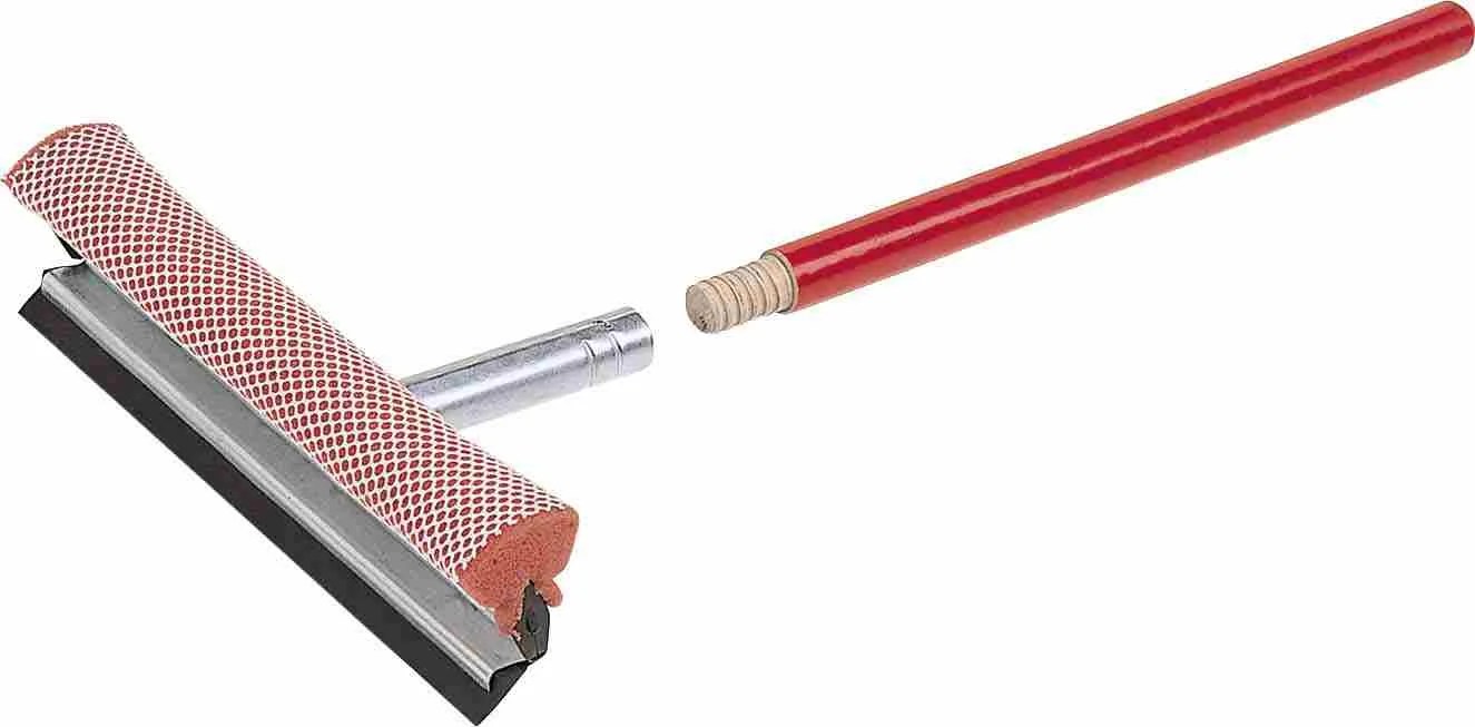 Metal Head Window Cleaner 25cm,wood.handle .42cm Long