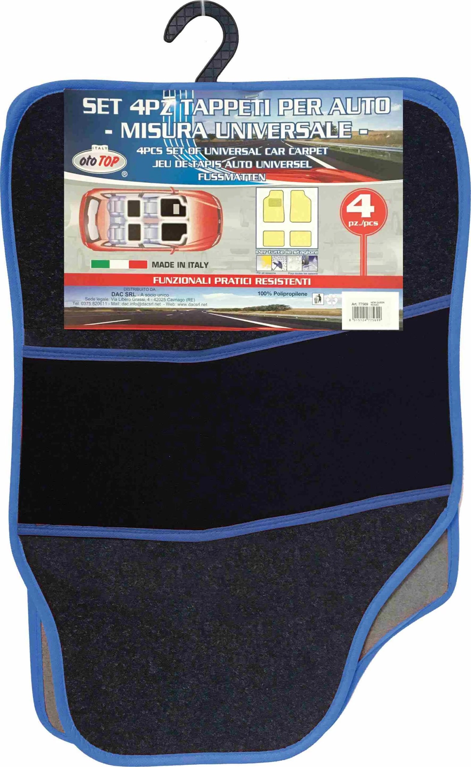 Felt Car Mat X4 New Duke Blue