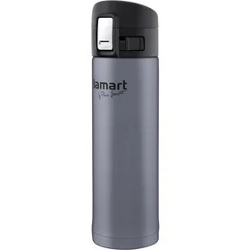 Thermos 0.5lt Ss Grey With Side Lock Thermos 0.5lt Ss Grey With Side Lock