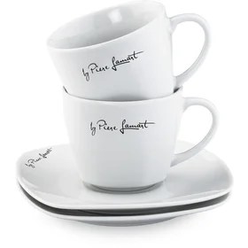 Ceramic Mug And Saucer Set X 2 Pcs 220ml