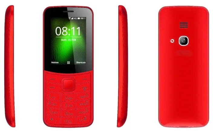 8110 3g Banana Phone Red With Facebook,whattsapp,twitter, Skype And Br