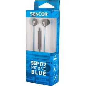 Sencor Earphones Blue With Mic And Volume Control