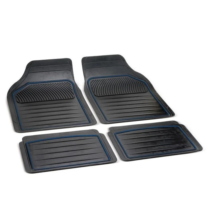Bottari Car Mats Black Perfect With Blue Lines . Special Anti-slip Bot