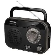 Black Portable Radio Analogue