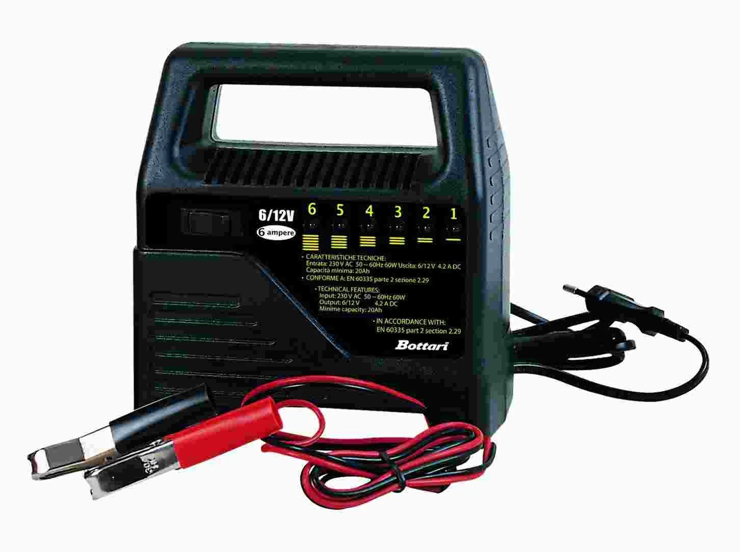 Bottari  Car Charger 6/12 V. Charge At 6a. 2 Power 60w.