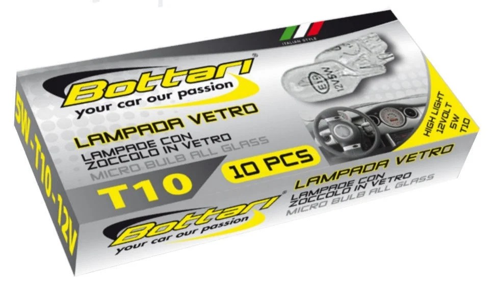 Bottari 10 Pcs 12v 5w Full-glass Car Bulbs