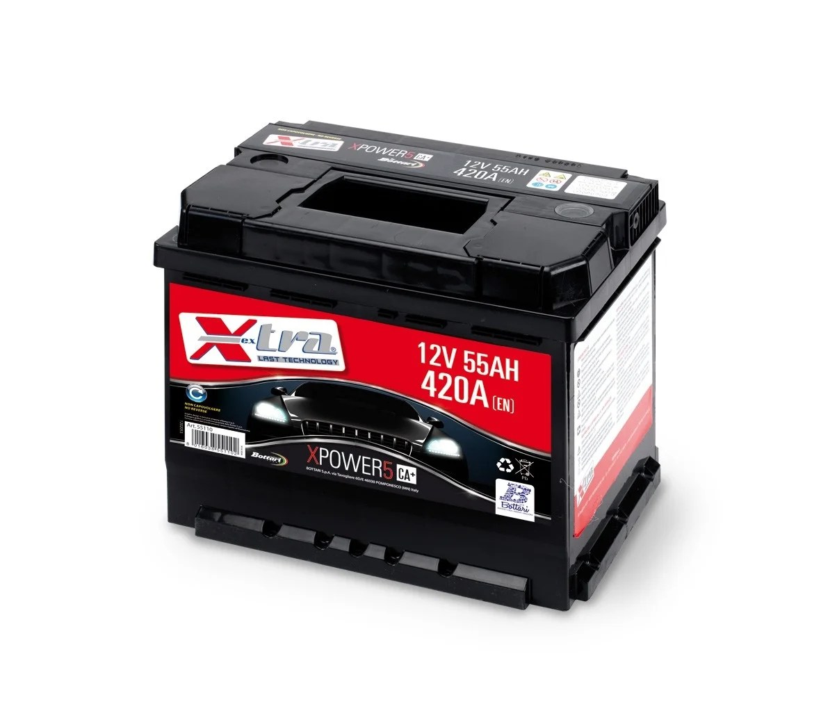 Bottari Car Battery 12v 55 Ah X-tra Bottari Car Battery 12v 55 Ah X-tra
