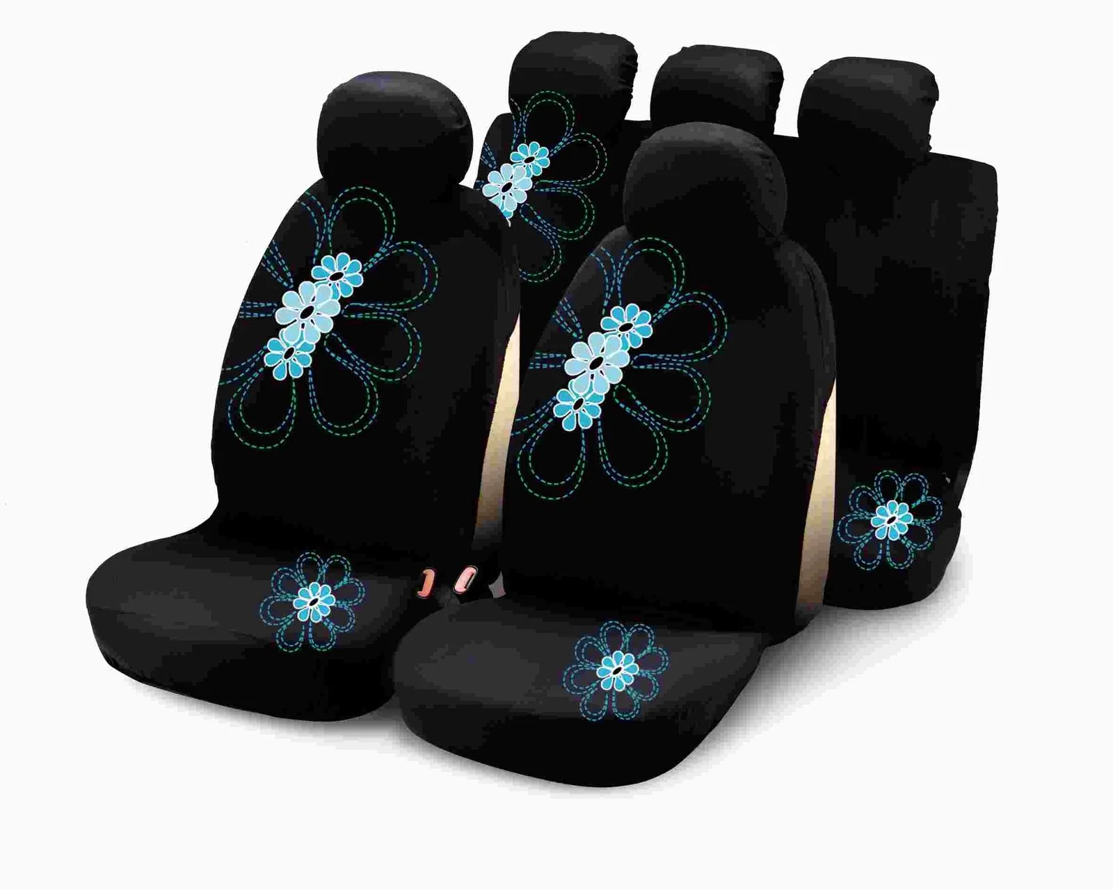 Bottari Seat Cover Set My Spring Flowers Blue