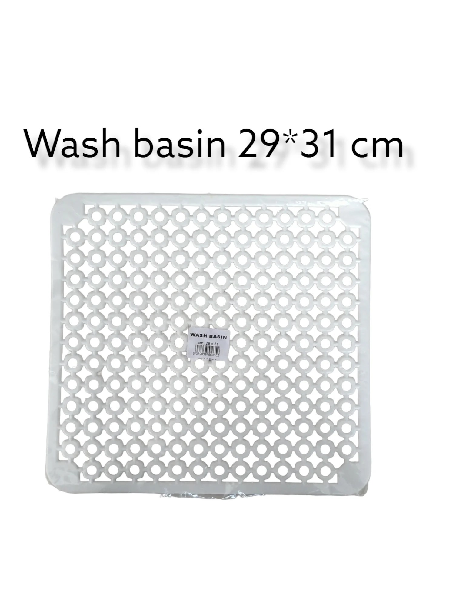 White perforated sink draining mat 29x 31 cm