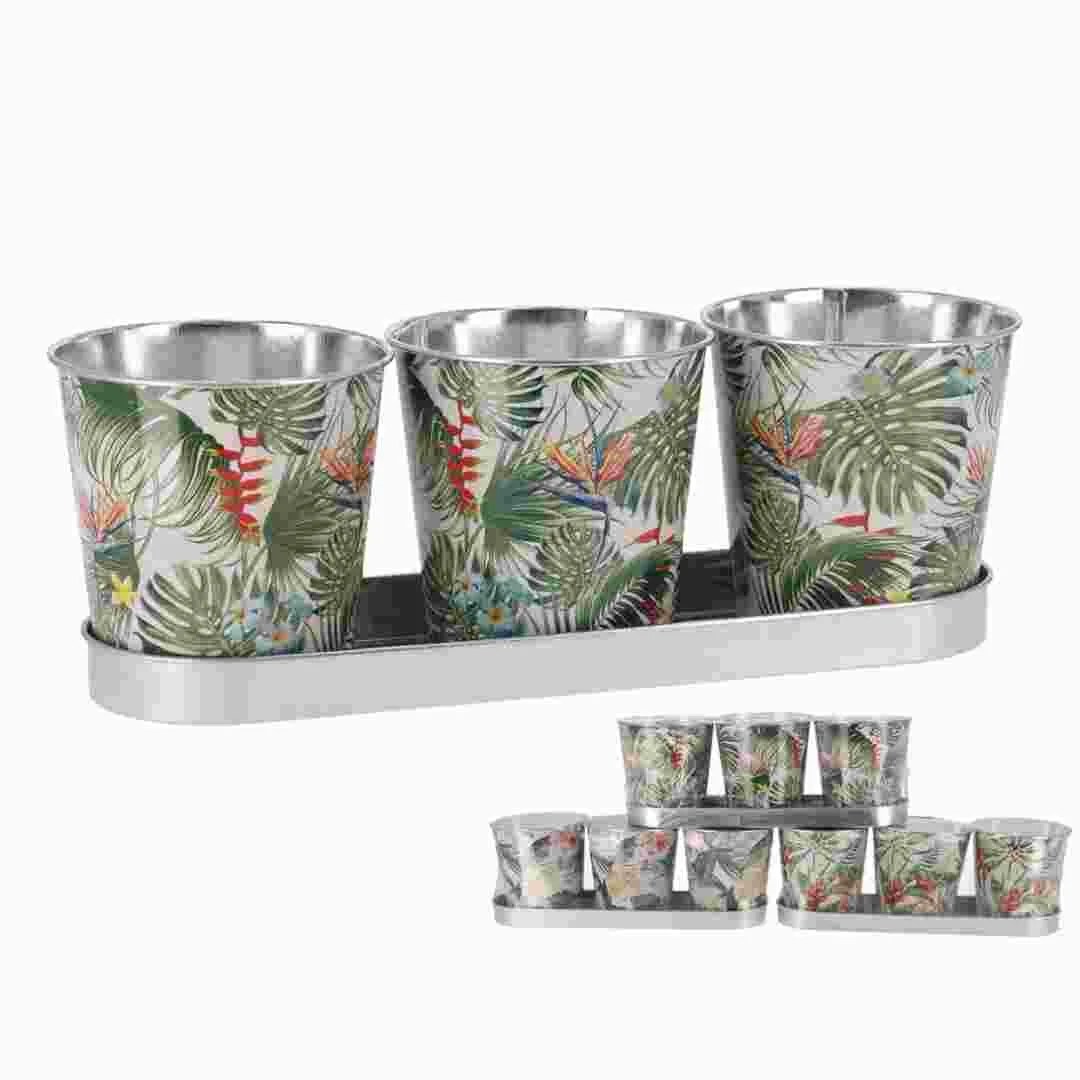 Flower Pot Tray 3* 1.5l 28.5×8.5x10cm