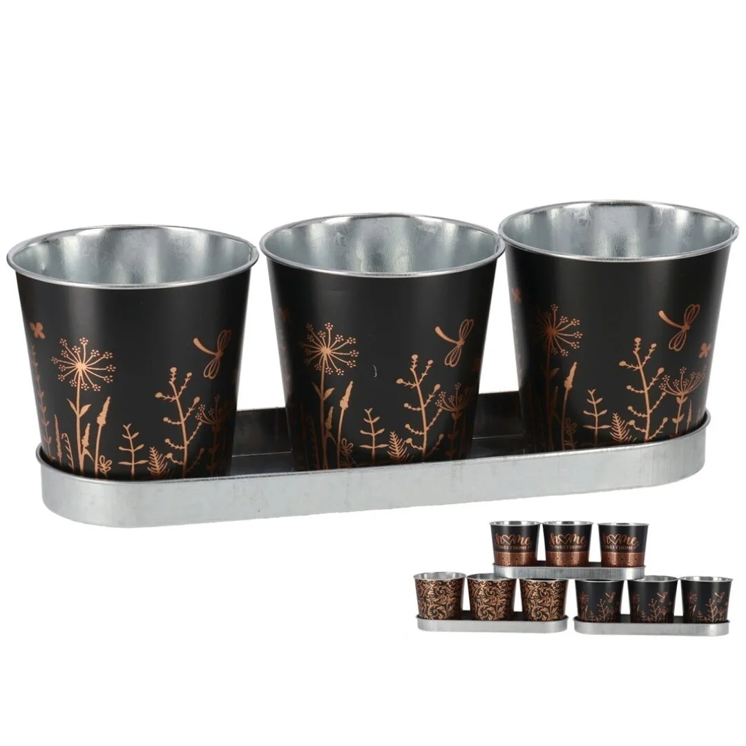 Flower Pot Tray 3 *1.5l 28.5×8.5x10cm Flower Pot Tray 3 *1.5l 28.5×8.5x10cm