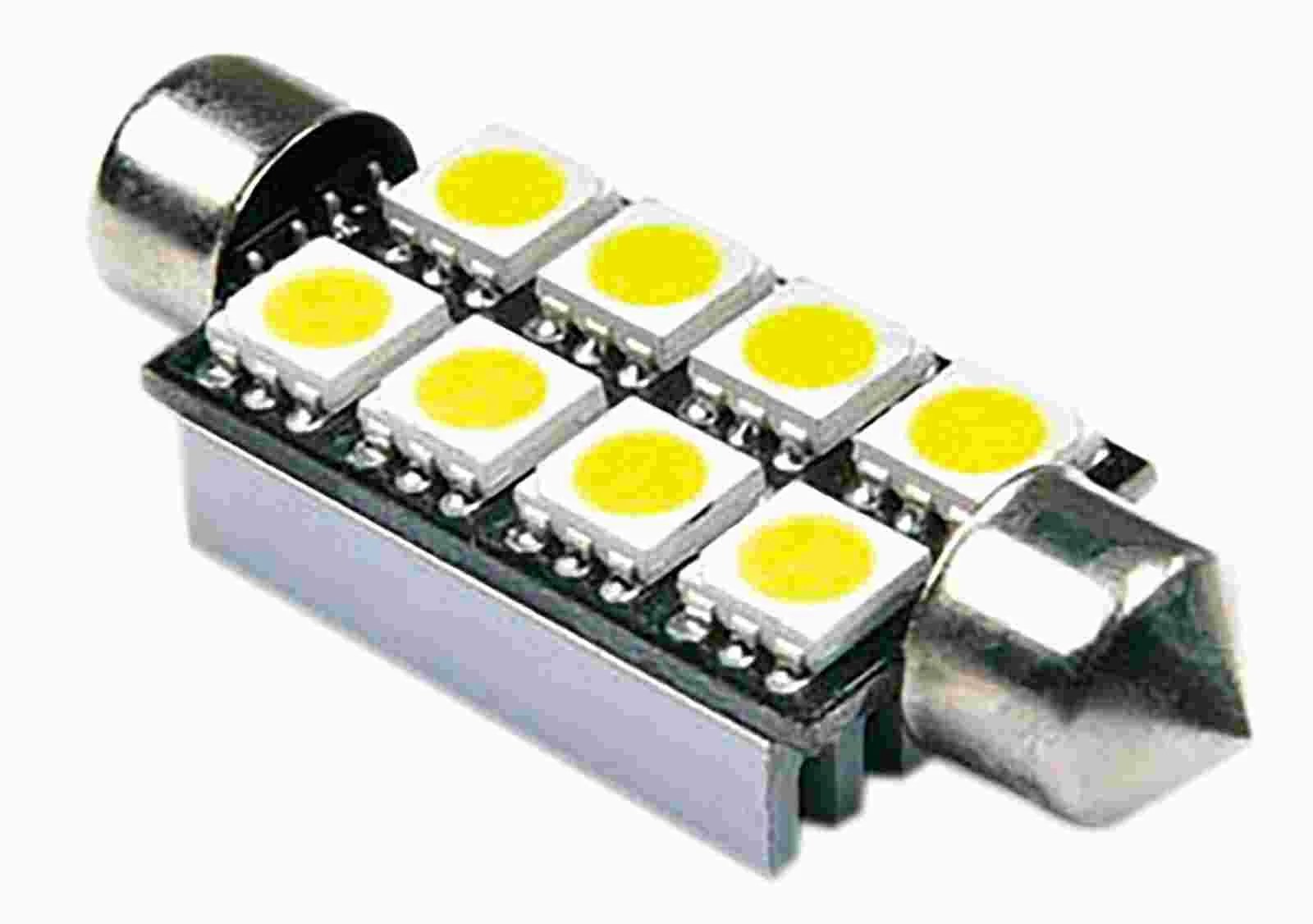 1 Pc Festoon Canbus Led Bulb T11*42 8smd 5050 White