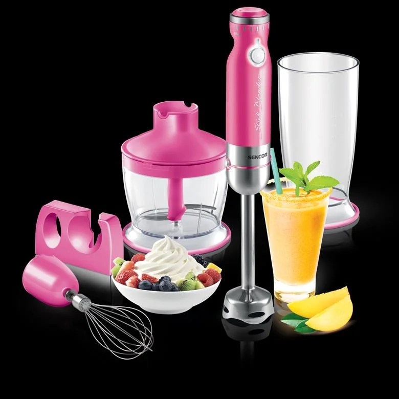 Pink Immersion Blender Set 800w