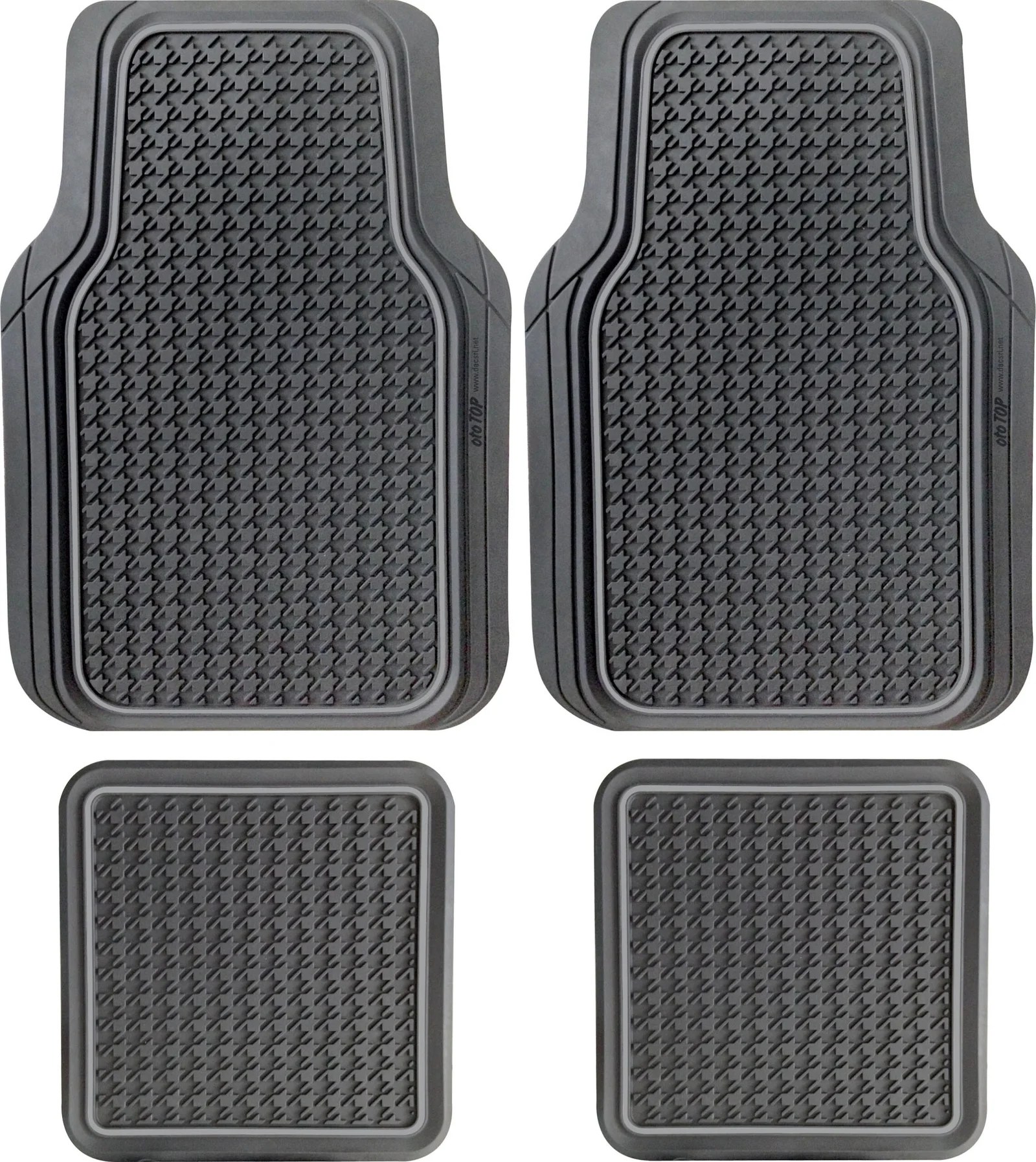 Car Mats Set Of 4 Stormyblack With Grey Insert