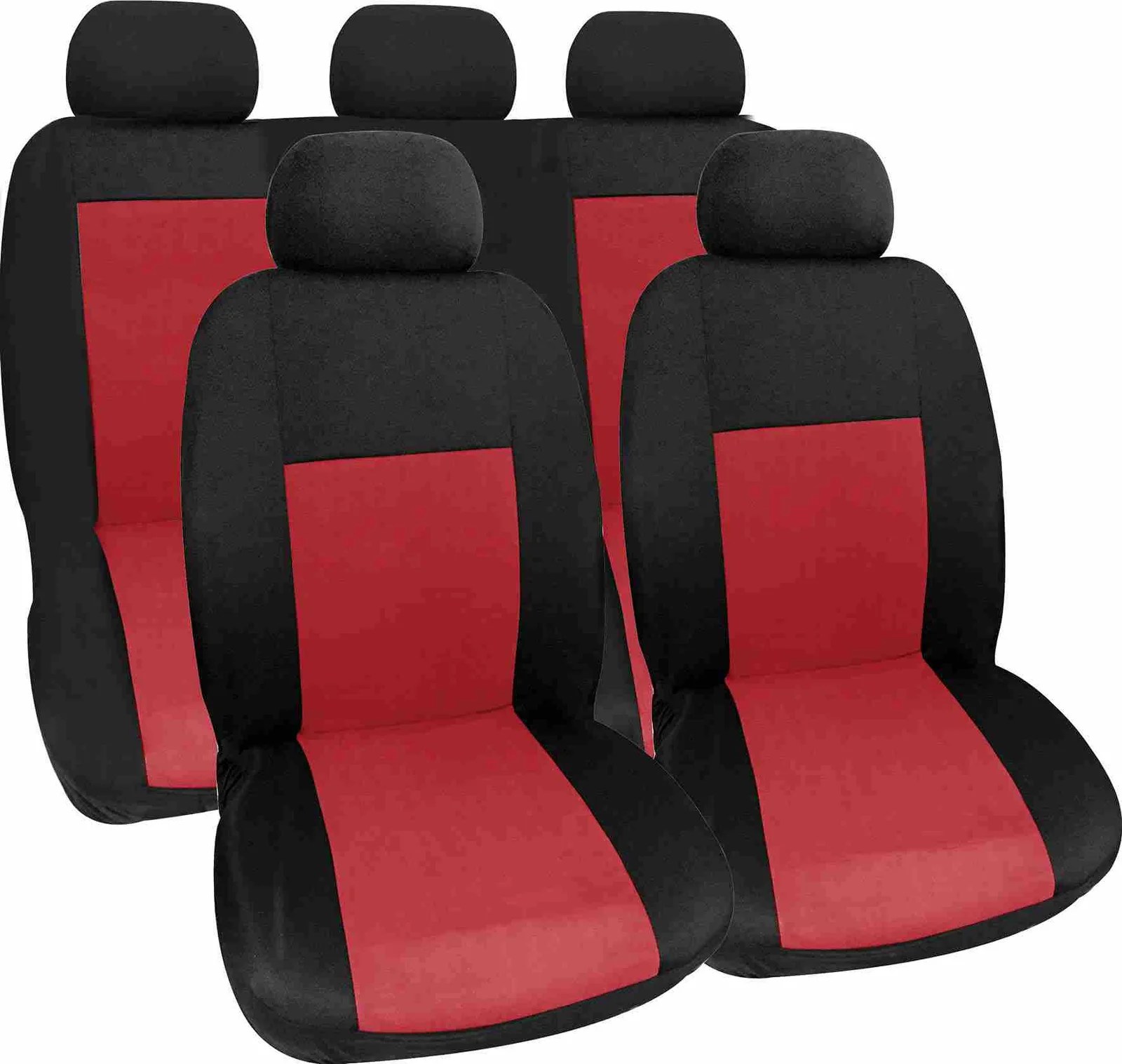 CAR SEAT COVER COMPLETE SET, MONACO RED/BLACK