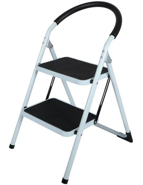 2 WIDE STEP STEEL LADDER- HEAVY DUTY