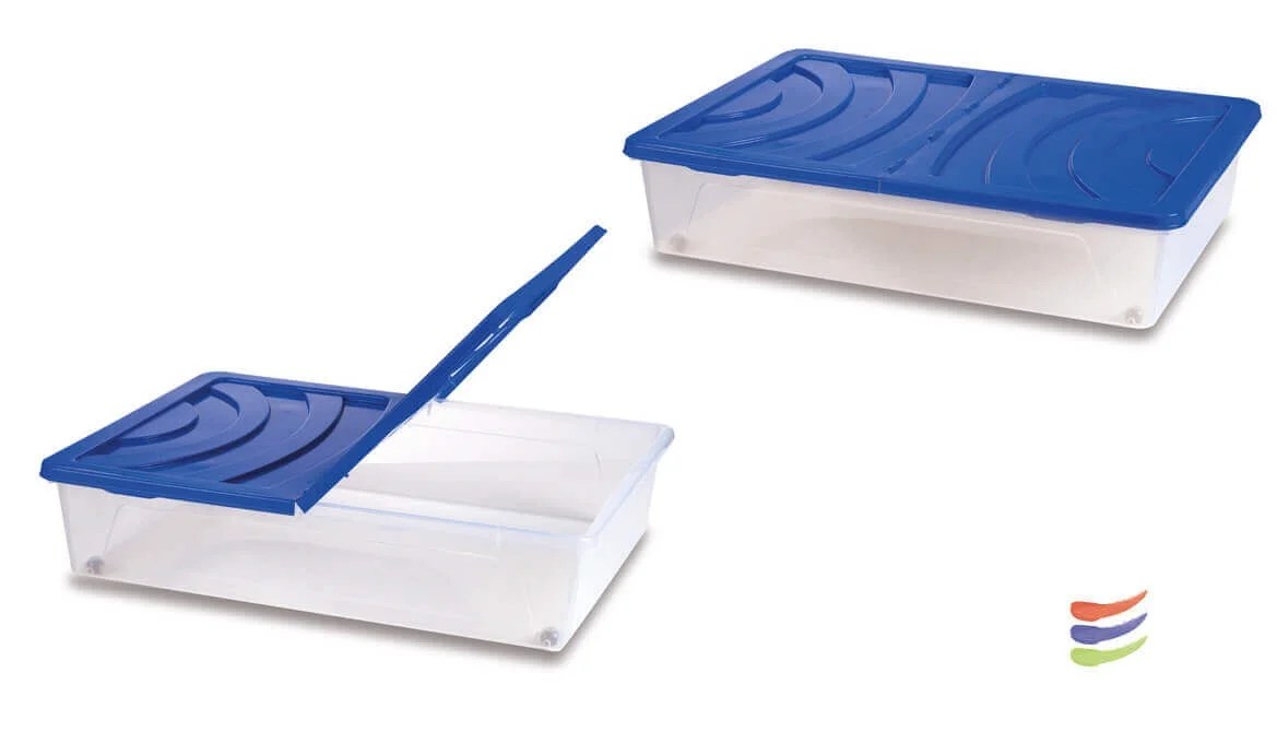 Box Underbed W/openable Lid And Wheels 60x80x19