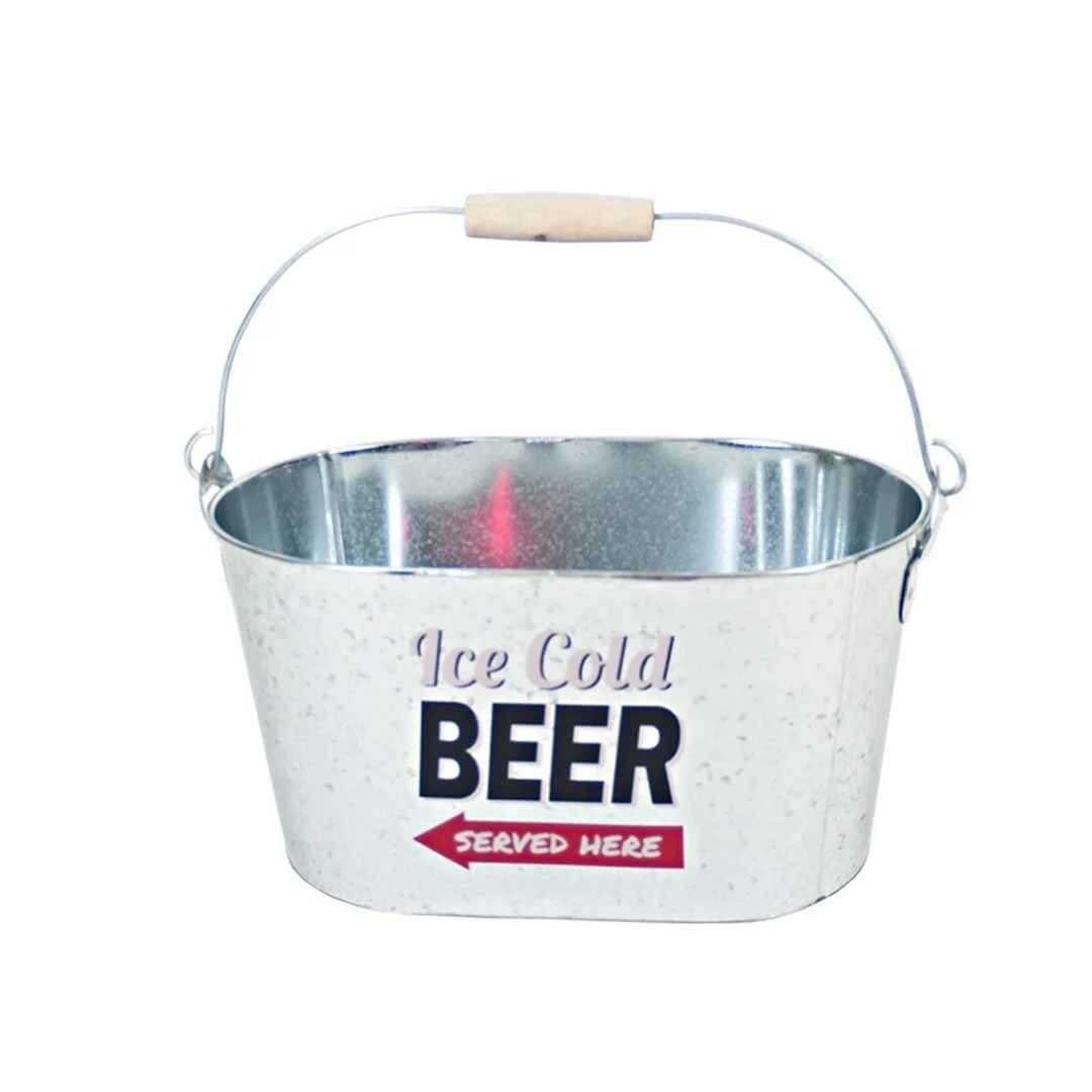 Beer Bucket With Handle And Side Bottle Opener 6lt. Measurements: 33 X Beer Bucket With Handle And Side Bottle Opener 6lt. Measurements: 33 X